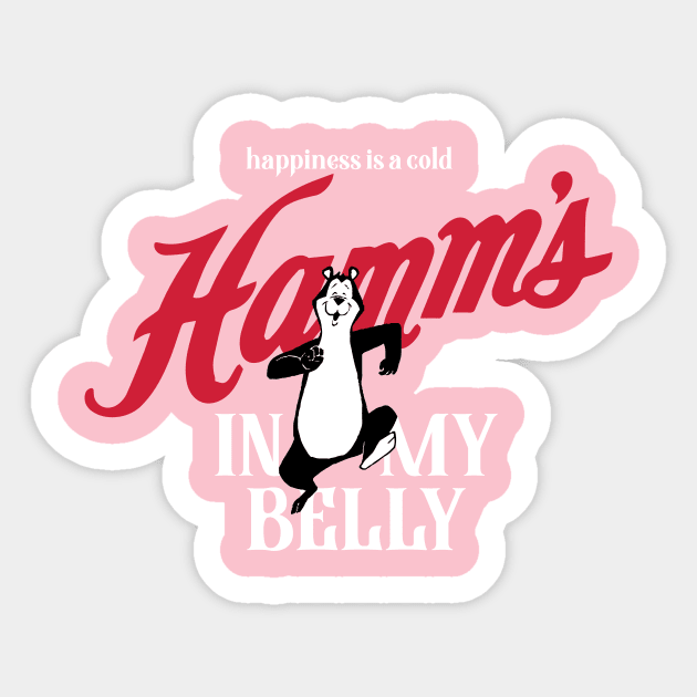 Make your belly happy with a Hamm's Beer! Sticker by Eugene and Jonnie Tee's